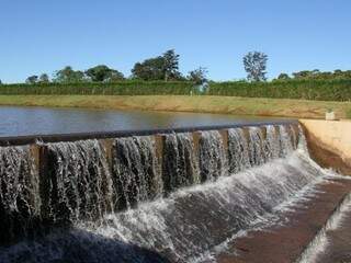 Barragem construída pela Águas Guariroba (Foto: Divulgação)