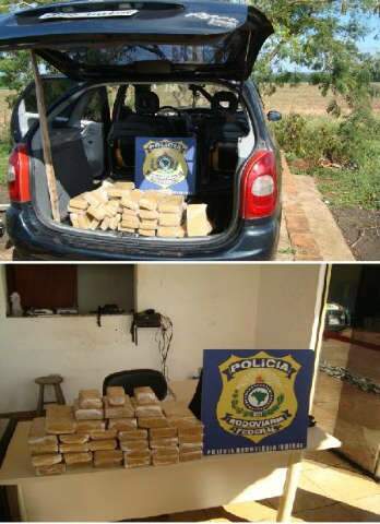  PRF apreende 33 kg de pasta base em carro importado na BR-463