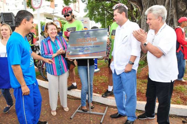 Ciclovia &eacute; entregue e cidade passa de 80 km de vias para bicicletas