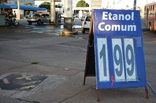 Preço do etanol puxou deflação, com  queda de -5,53% (Foto: Cleber Gellio)