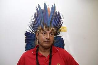 Lindomar foi uma das lideranças indígenas convidas a falar durante o debate (Foto: Kísie Ainoã)