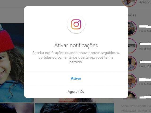 Instagram libera notifica&ccedil;&otilde;es da rede social pelo Google Chrome