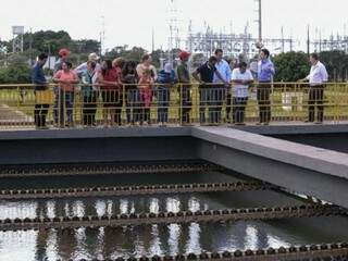 Visita foi feita com acompanhamento de técnicos da Águas (Foto: Divulgação)