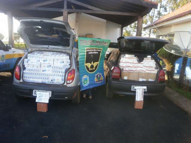 Carros carregados com cigarros contrabandeados s&atilde;o apreendidos pela pol&iacute;cia