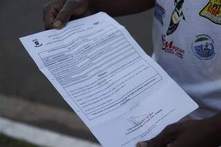 Documento foi solicitado em nome do Sindicato de Motociclistas de MS. (Foto: Cleber Gellio)