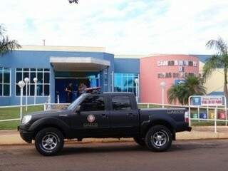 Gaeco no primeiro dia de operação na Casa de Leis. (Foto: Rio Pardo News) 