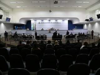 Plenário sessão da Câmara Municipal de Campo Grande. (Foto: Marcos Ermínio).