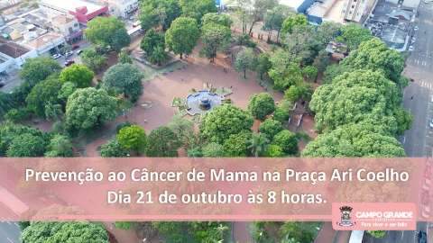 Prefeitura leva discussão do Outubro Rosa à Praça Ary Coelho neste sábado