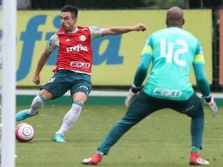 Willian está confirmado pelo técnico Roger Machado; goleiro Jailson é desfalque (Foto: Cesar Greco/Ag Palmeiras/Divulgação)