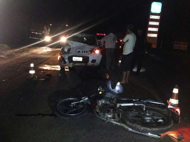 Acidente deixa motociclista gravemente ferido em Miranda