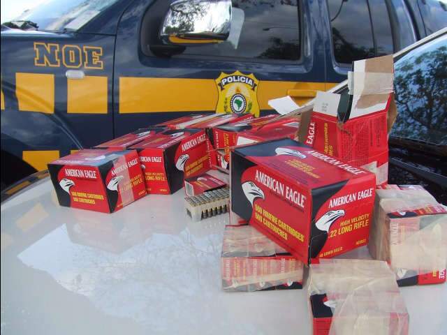  PRF apreende 5 mil proj&eacute;teis calibre 22 na BR-163