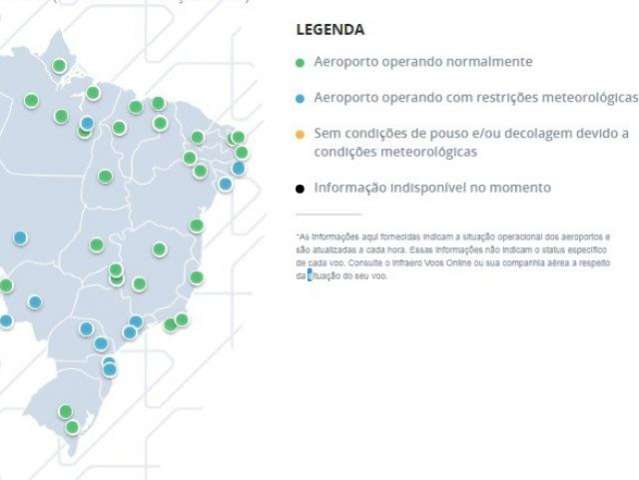 Aeroportos de MS operam com restri&ccedil;&otilde;es pelo 3&ordm; dia de chuva