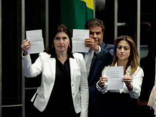 Os três senadores de MS votaram em Davi Alcolumbre (Foto: Divulgação/Agência Senado)