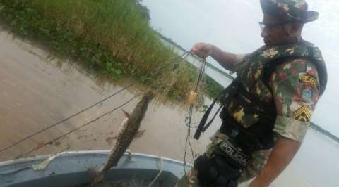 Operação no Rio Paraná apreende material ilegal e solta 30 kg de peixes 