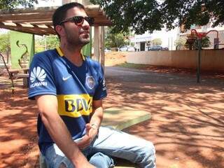 Fabio saiu de Araçatuva para vir estudar história em Campo Grande só com R$ 600 (Foto: Marcos Ermínio)