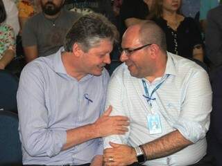 Jaime Verruck e Marcelo Turini conversam durante Integra UFMS (Foto: Divulgação)