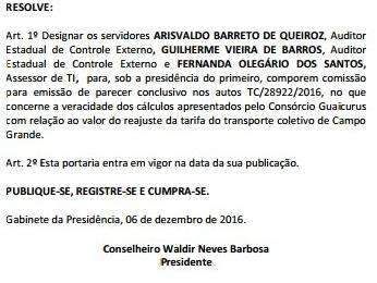 TCE nomeia equipe que vai analisar documentos sobre tarifa de &ocirc;nibus