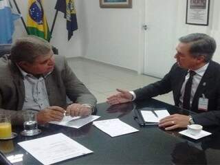 O encontro ocorreu nesta sexta-feira (23) na superintendência da PRF (Polícia Rodoviária Federal de Mato Grosso do Sul). (Foto: Divulgação) 