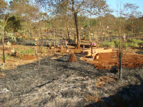  Inc&ecirc;ndio atinge cemit&eacute;rio da Aldeia Jaguapiru e destr&oacute;i sepulturas 