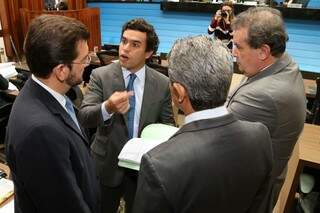 Deputados Pedro Kemp, Beto Pereira, Eduardo Rocha e Rinaldo Modesto (Foto: Victor Chileno/ALMS)