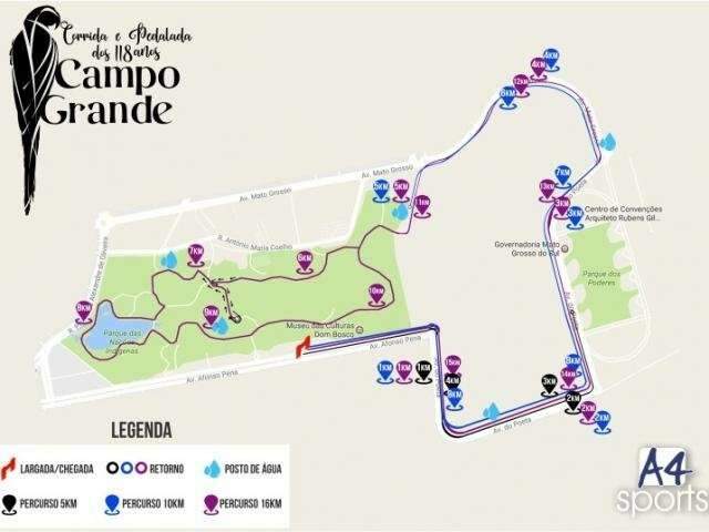 Corrida e pedalada comemora os 118 anos da Capital no dia 12 de agosto