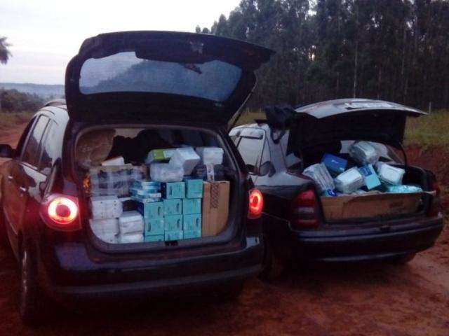 DOF apreende dois ve&iacute;culos com contrabando do Paraguai na MS-141
