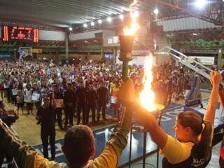 Cerimônia de abertura dos Jogos Abertos do ano passado (Foto: PMCG/Divulgação)
