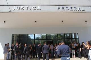 Juízes vestiram preto em ato da mobilização nacional (Foto: Marcos Ermínio)