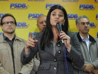 Rose foi oficializada pré-candidata do PSDB à prefeitura de Campo Grande nesta noite (Foto: Alcides Neto)