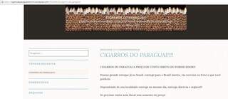 Existem páginas especializadas na internet, oferecendo cigarros contrabandeados (Foto: Reprodução/Internet)