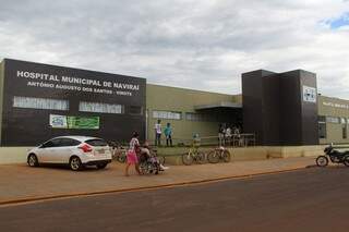 Hospital municipal de Naviraí, onde são atendidas pessoas com suspeita de gripe H1N1 (Foto: Divulgação)