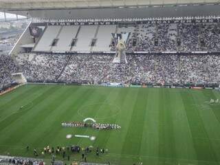 Times em campo para disputa pela primeira rodada do Brasileirão (Foto: Marcelo Braga/Reprodução Twiter) 