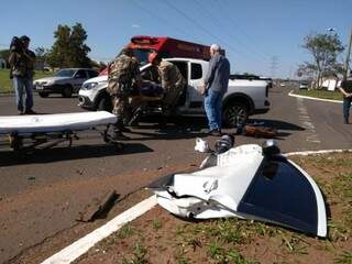 Motoristas ficam presos nas ferragens em acidente de tr&acirc;nsito na Capital