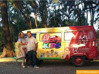 Leidiane e Ari ficaram famosos pela Kombi loja móvel mais charmosa de Campo Grande. (Foto: Divulgação)
