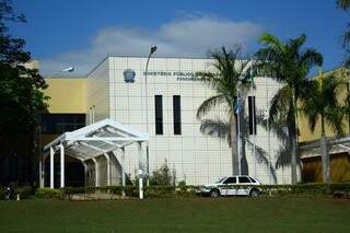 Sede do MPE-MS, no Parque dos Poderes, em Campo Grande. (Foto: Arquivo)