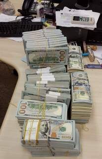 O dinheiro foi encontrado em um compartimento falso, embaixo do banco traseiro (Foto: Divulgação/PF)