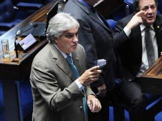 Delcídio (em pé) compôs a bancada do MS no Senado ao lado de Moka (sentado) (Foto: Alessandro Dantas/Divulgação PT)