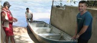 Pescadores socorrem vítima de afogamento e retiraram barco da água. (Foto: PC de Souza/ Edição de Notícias)