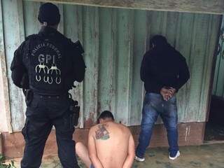 Traficantes presos durante Operação Sanga, hoje em Ponta Porã (Foto: Ponta Porã Informa)