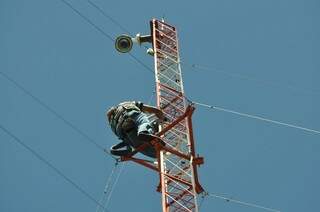 &quot;Coração&quot; do projeto, câmera foi colocada em torre de 42 metros. (Foto: Marcelo Calazans)