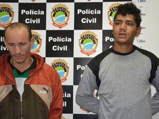 Fábio Farias e Leonardo Souza, autor dos disparos, foram presos já no domingo e apresentados hoje pela Polícia Civil (Foto: Minamar Junior)