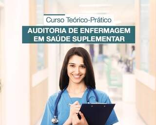 Folder do curso de auditoria de enfermagem em saúde suplementar que será realizado neste mês de novembro em Campo Grande (Arte: Divulgação)
