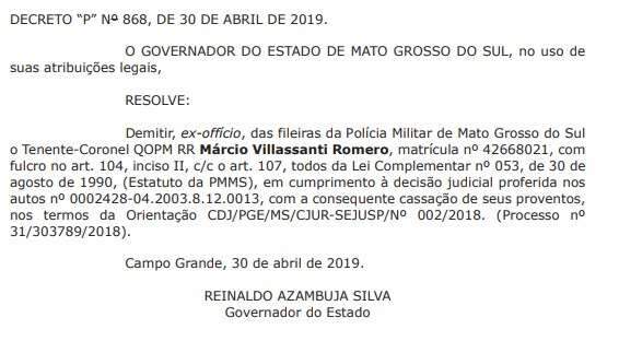 Condenado por estupro, tenente-coronel &eacute; expulso da Pol&iacute;cia Militar 
