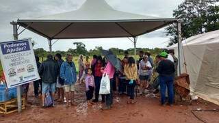 A prefeitura garante que os moradores do Bom Retiro recebem assistência diária do município, mesmo com chuva (Foto: Divulgação/Prefeitura)