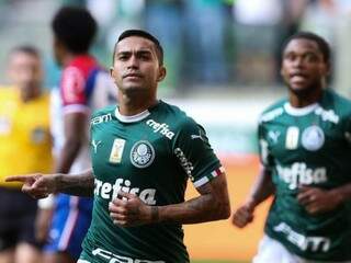 Dudu marcou os dois gols do Palmeiras no confronto com o Bahia (Foto: Cesar Greco/Agência Palmeiras)