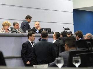 Vereadores discutem no plenário da Câmara Municipal de Campo Grande. (Foto: Marina Pacheco/Arquivo).