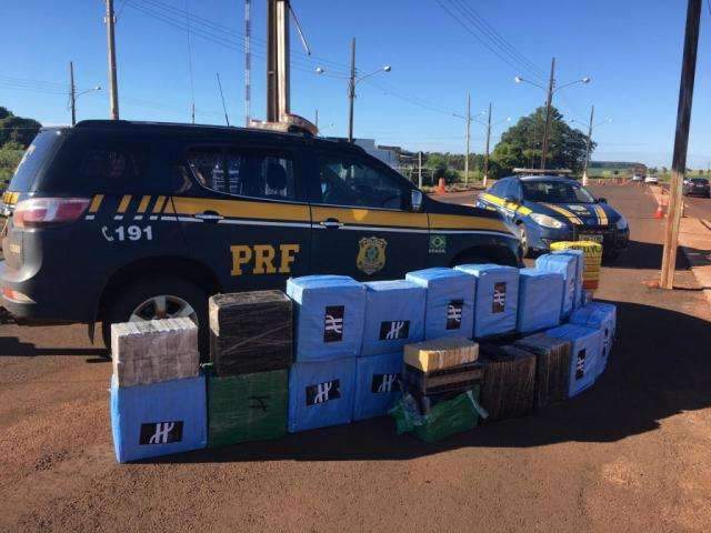 PRF apreende 940 quilos de coca&iacute;na, 2&ordf; maior carga da hist&oacute;ria em MS