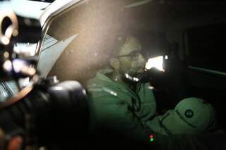 Jamil Name Filho, o &quot;Guri&quot; dentro de viatura durante transferência para presídio em 27 de setembro. (Foto: Paulo Francis)