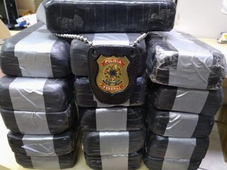Tabletes de cocaína apreendidos pela polícia (Foto: Divulgação / PF) 