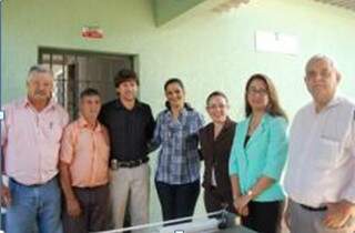 Autoridades do município no lançamento do projeto de ressocialização de presos. (Foto: Daniela Silveira)
